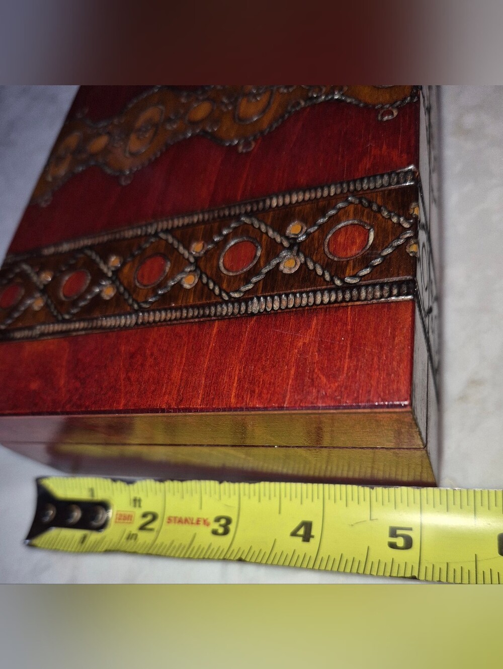 Rare! Vintage Polish Folk Art Trinket Box Handcrafted In Poland - Picture 6 of 6